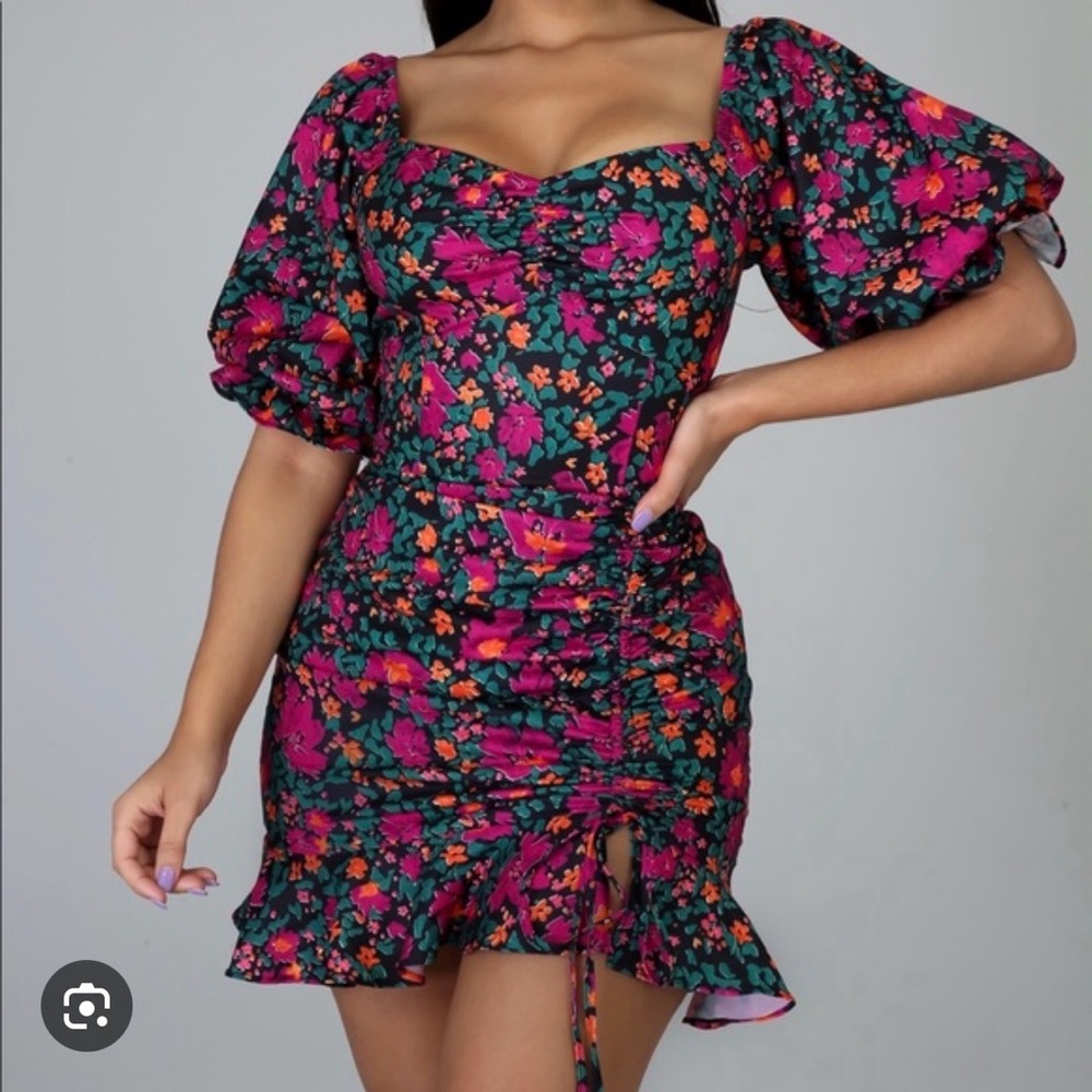 Floral Puff Sleeve Dress